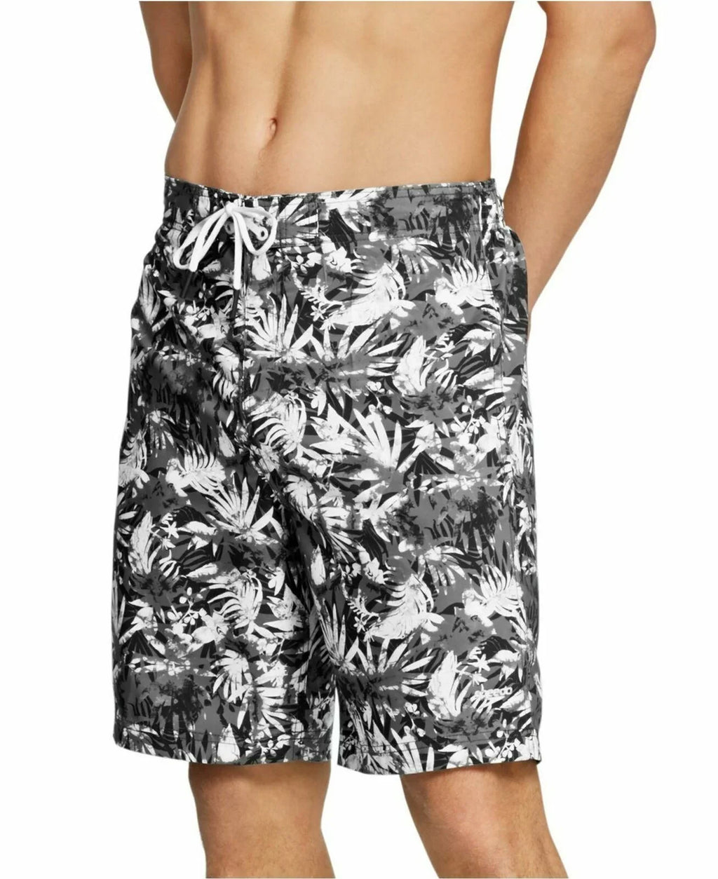 Bondi Shorts 2-Way Stretch Men's Floral Board Speedo Ombré Black-Med Gradient 9"