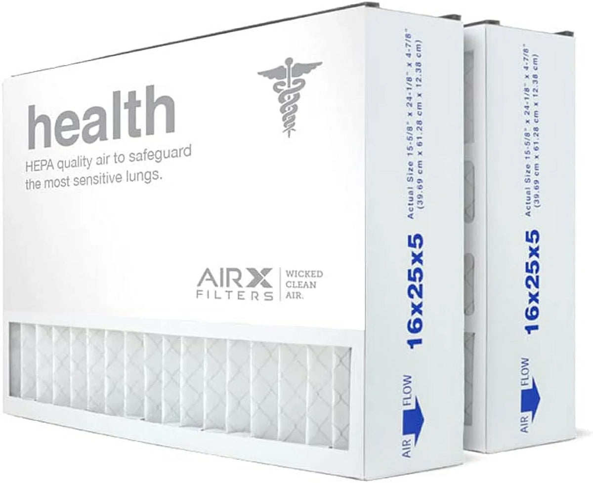Bear the HVAC Filter USA for in Health 13 Replacement 2-Pack, Air Made Air 16x25x5 229990-105, AC Furnace MERV Trion