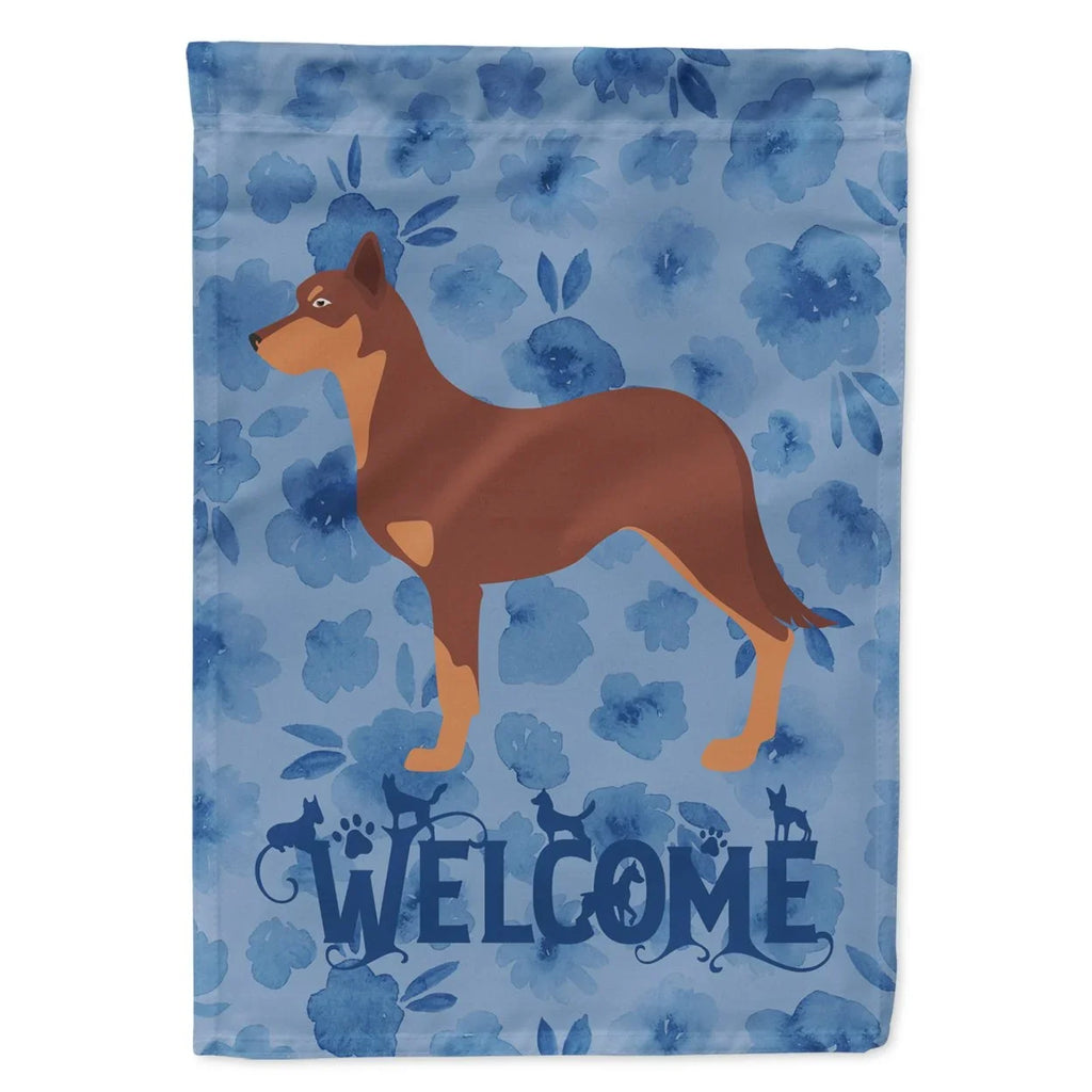 Welcome House CK6156CHF Large, dimension, multicolor Treasures Flag Carolines Kelpie Australian Canvas Dog