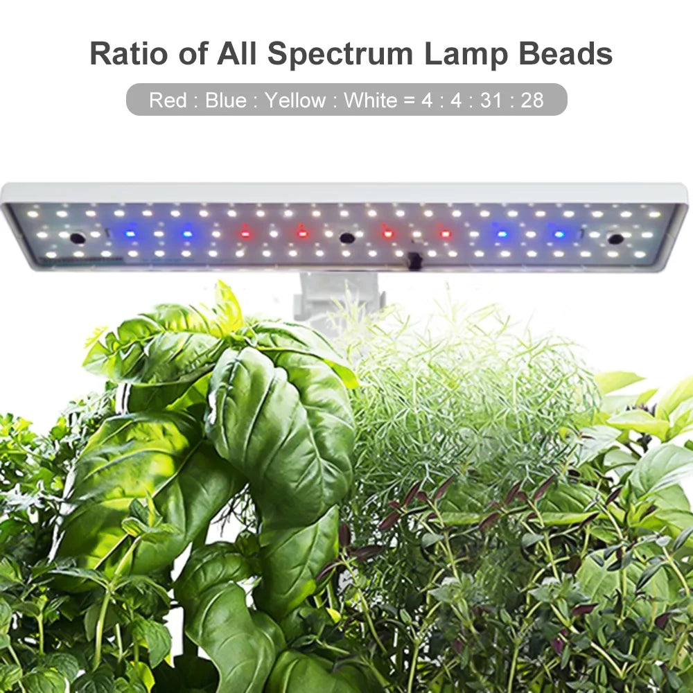 Timing Garden 2L Grow Lights Herb Height Office Leyfeng LED Pump Home Growing Kitchen for with Hydroponics 9 System Indoor liquid Smart Pods liquid 15W Smart Adjustable Automatic Tank Kit
