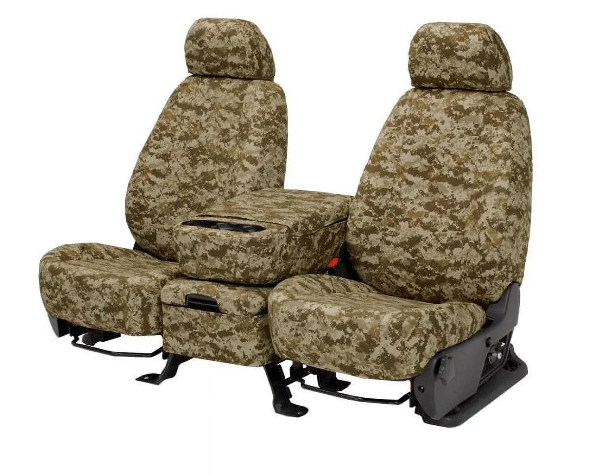 Caltrend Front Buckets Camo Seat Covers For 1994-1997 Toyota Land Cruiser - Ty501-96Kd Desert Insert And Trim
