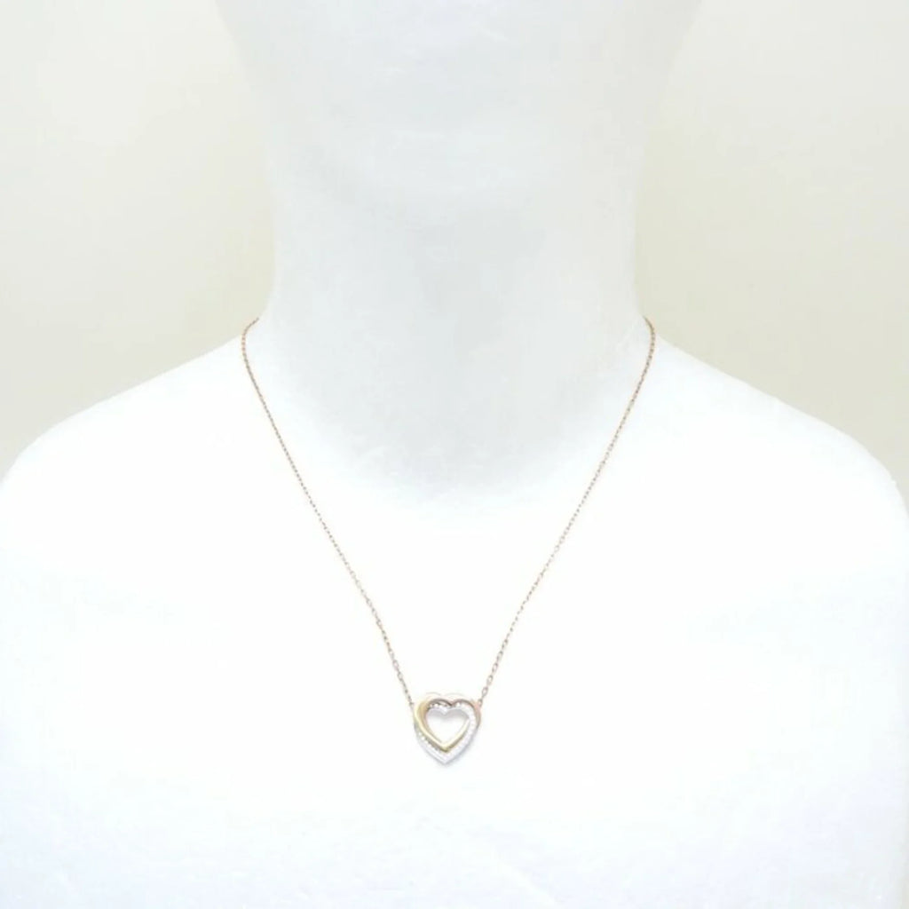 Pre-Loved Cartier Trinity Heart Necklace Diamond B7061200 K18 Three-Color Gold 291637 (Like New)