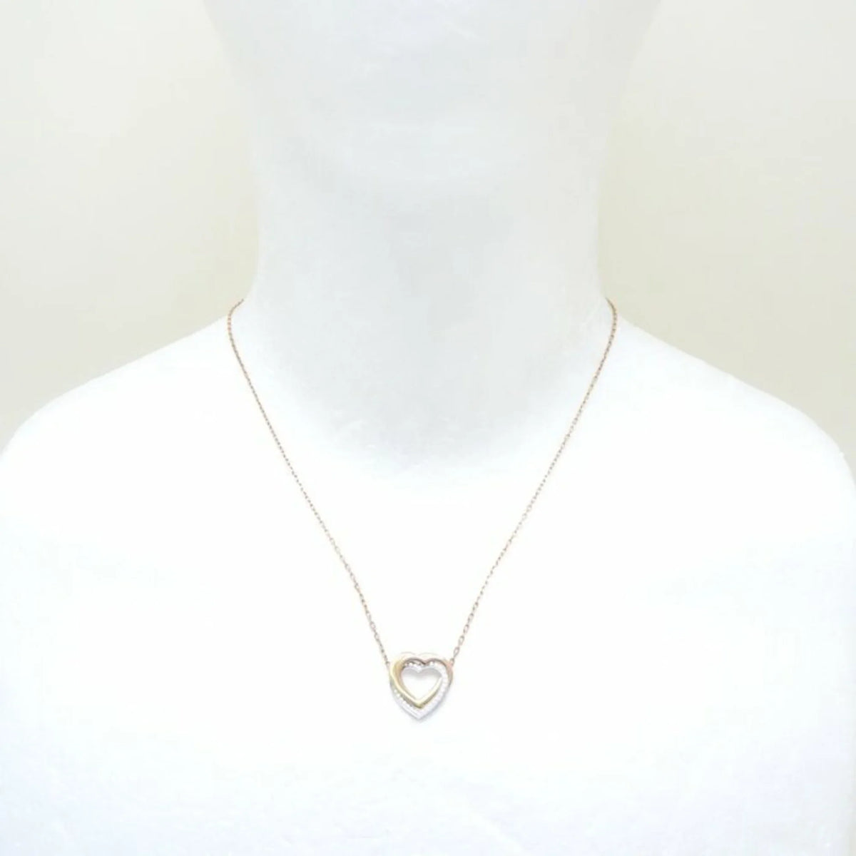 Pre-Loved Cartier Trinity Heart Necklace Diamond B7061200 K18 Three-Color Gold 291637 (Like New)