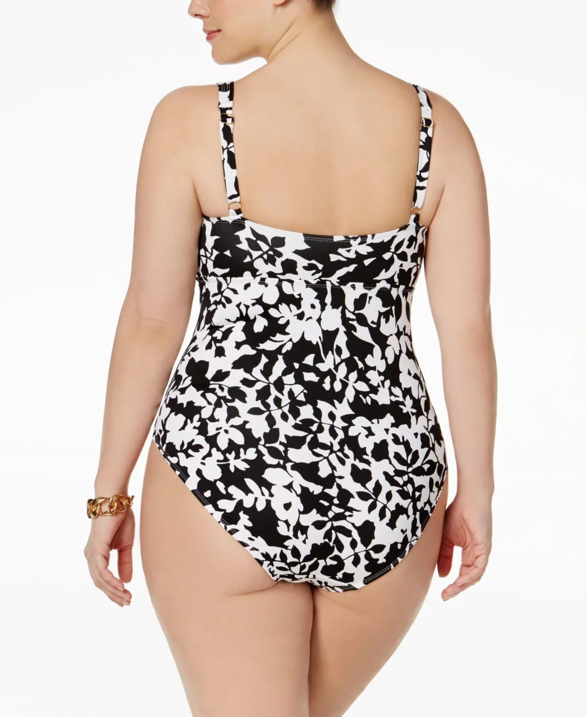 New 9232-2 Ralph Lauren Plus Size Regent Floral One Piece Bathing Suit 20W $110