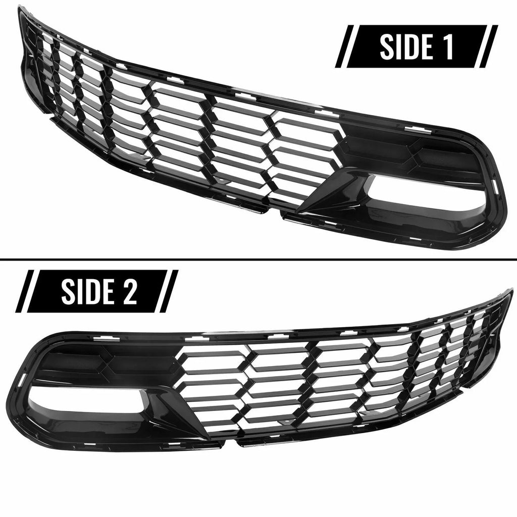 C7 Front Corvette Painted Cover Camera Bracket) Lower Kojem Z06 All Front Glossy Models (W/O design Black 2014-2019 Bumper Plastic Chevrolet Grille for
