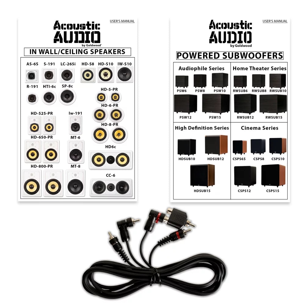 Flush Audio Set Acoustic Speaker 7.1 Mount Sub Speaker and 6" Powered 7 System