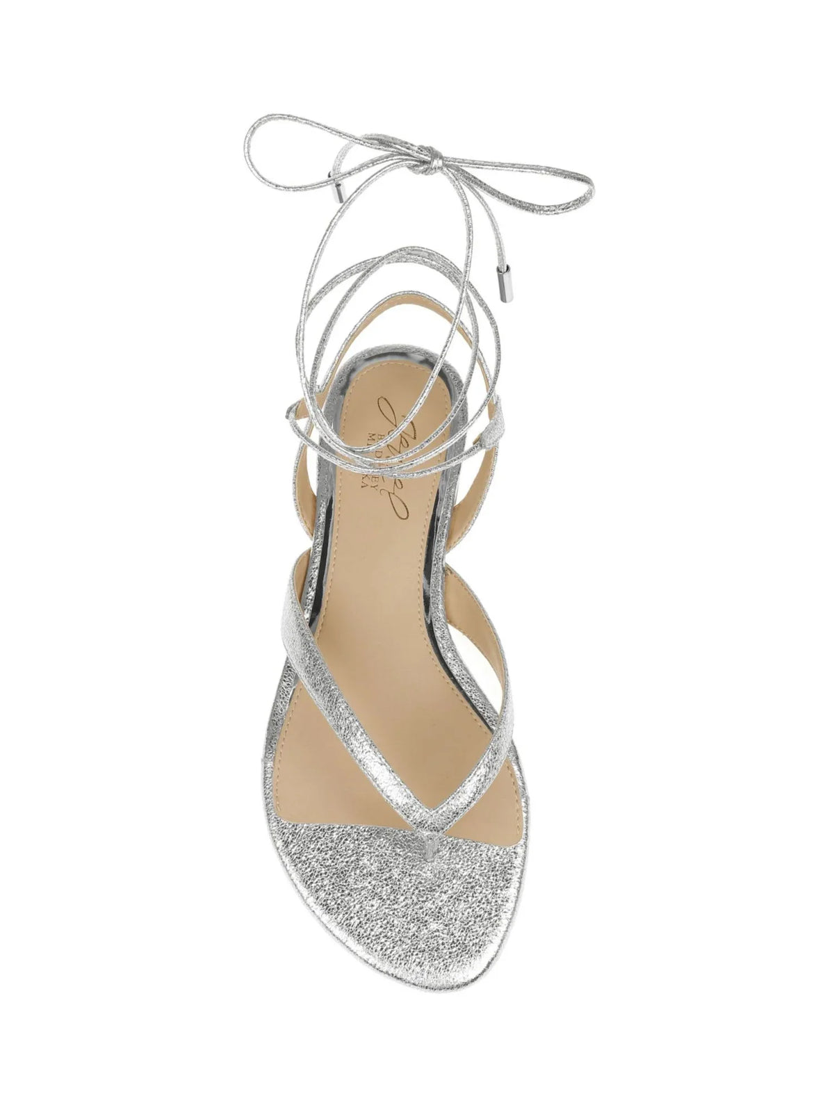 Lace-Up Strap Silver Padded outfit Nolana MISCHKA Sandals Ankle Womens BADGLEY Thong Toe Round 8