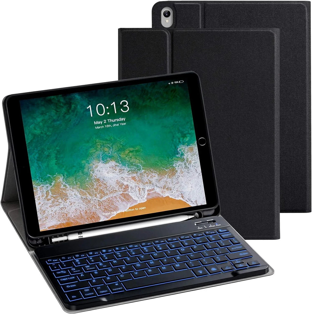 Vowubo Ipad Keyboard Case For Air 3Rd Version 10.5" (2019), Ipad Pro 10.5" (2017) Magnetically Detachable