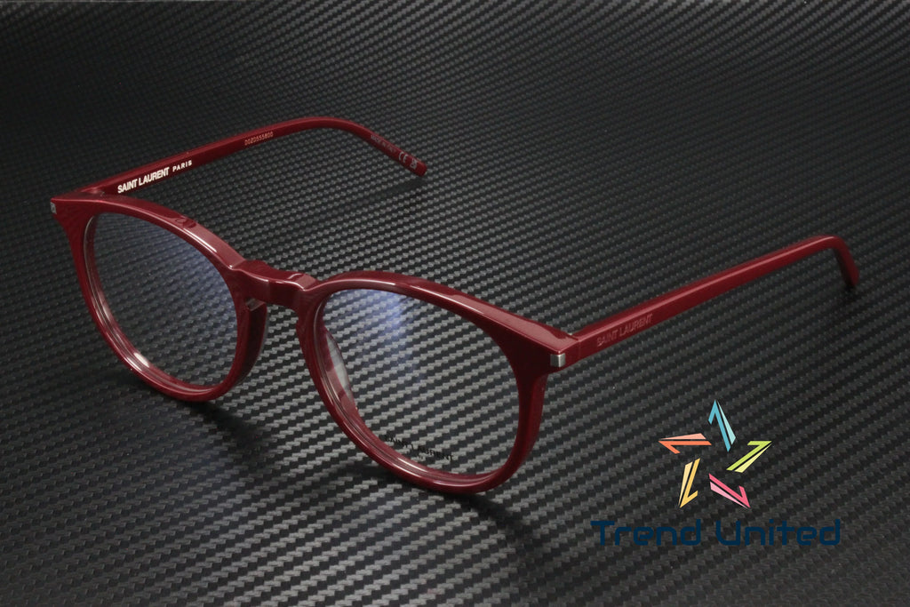LAURENT Round Panthos 106 SAINT Eyeglasses Unisex 50 mm SL Oval 011 Burgundy