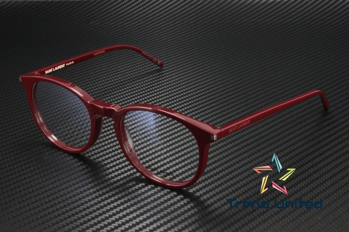 LAURENT Round Panthos 106 SAINT Eyeglasses Unisex 50 mm SL Oval 011 Burgundy