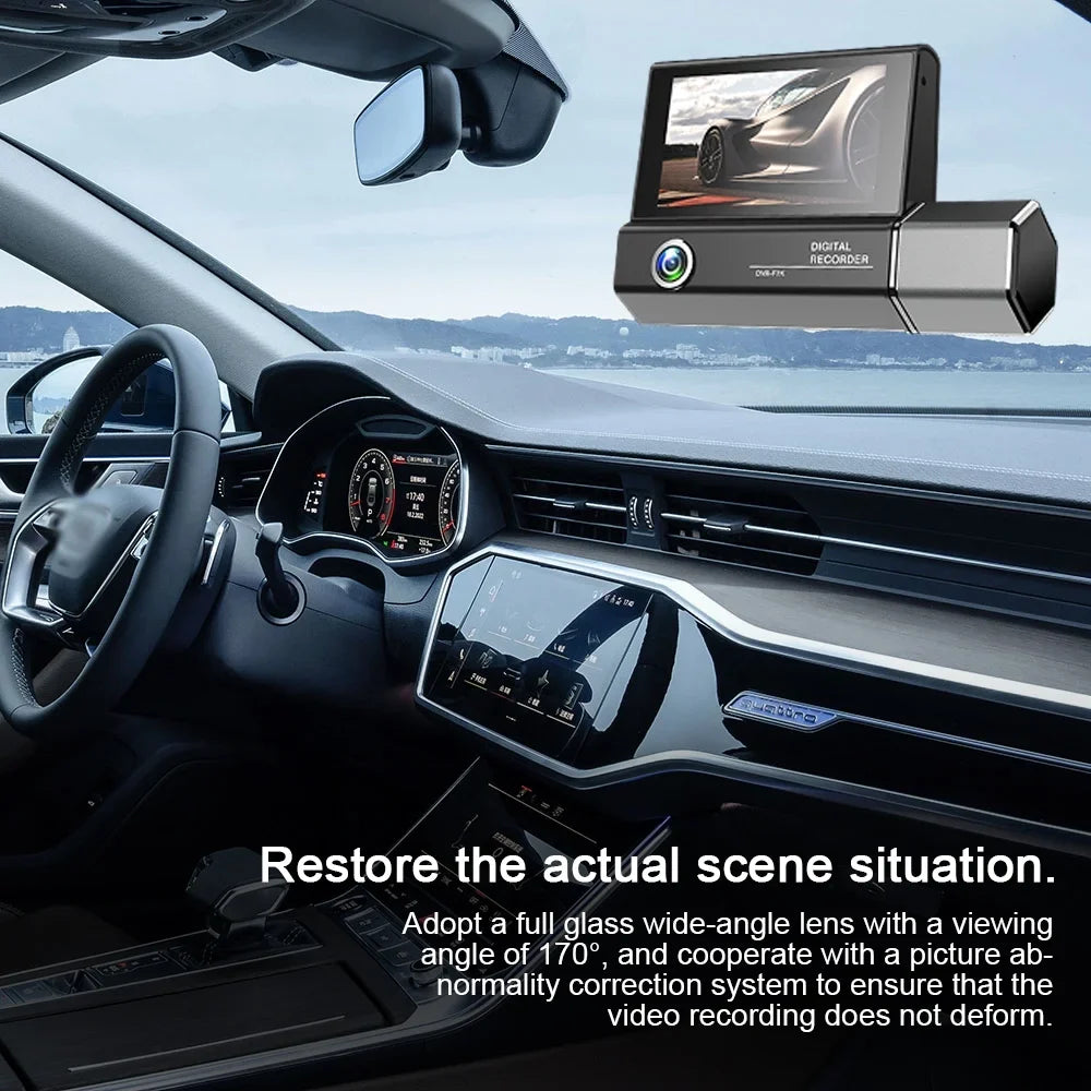Dazzduo Dash Camera,4In Clear Car Car Video Car Camera Mirror Car Video Car Video 3 Cam 4In Cam 4In Clear Camera Auto Safeguard Rearview Mirror Car Car Camera Auto Video Car Camera Clear Car Rearview