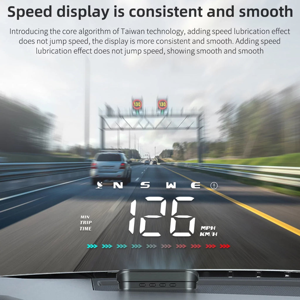 Pinnaco Speedometer Overspeed Heads-Up Car Alarm Speedometer Digital GPS with for Display