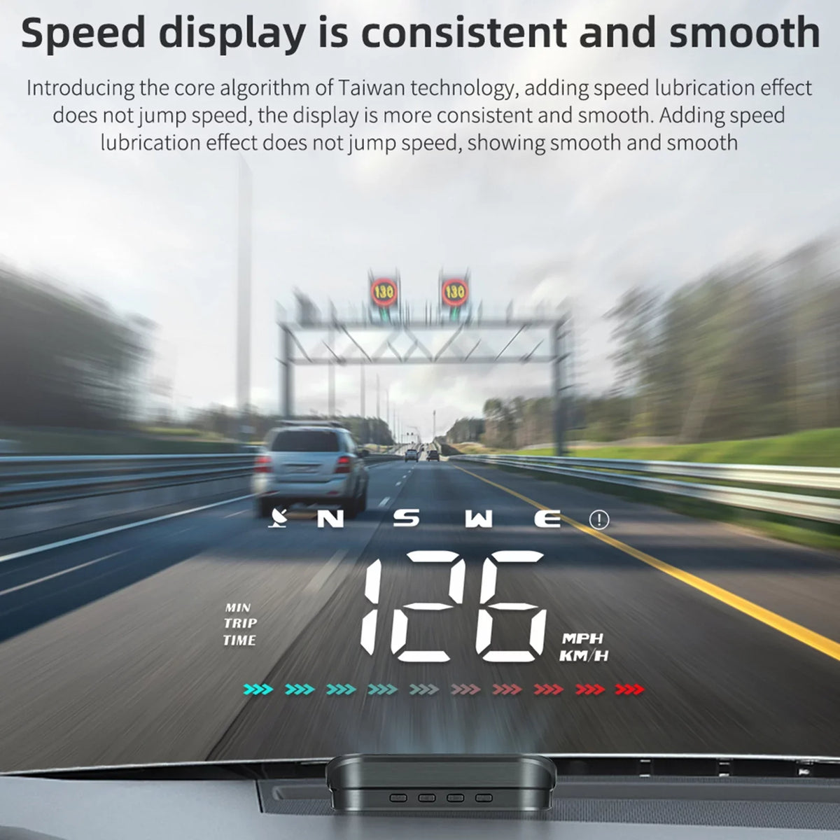 Pinnaco Speedometer Overspeed Heads-Up Car Alarm Speedometer Digital GPS with for Display