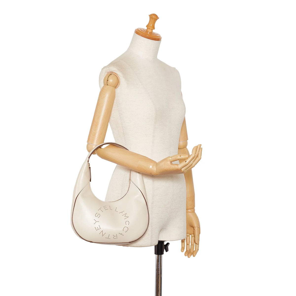 Fabric Linea Polyester Unisex (Good) McCartney Bag Pre-Owned Logo Vegetarian Authenticated Stella Shoulder Brown