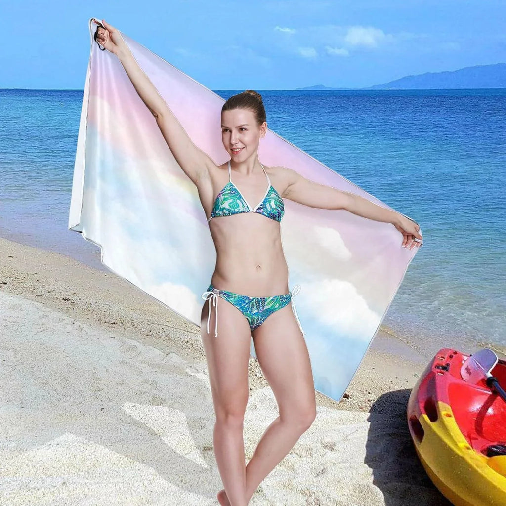 Bestwell - for Beach Sky Holiday（294） Lightweight Rainbow Camping Towel Compact Towel Absorbent Swimming Oversized Magical Super Quick Travel Dry - Towels