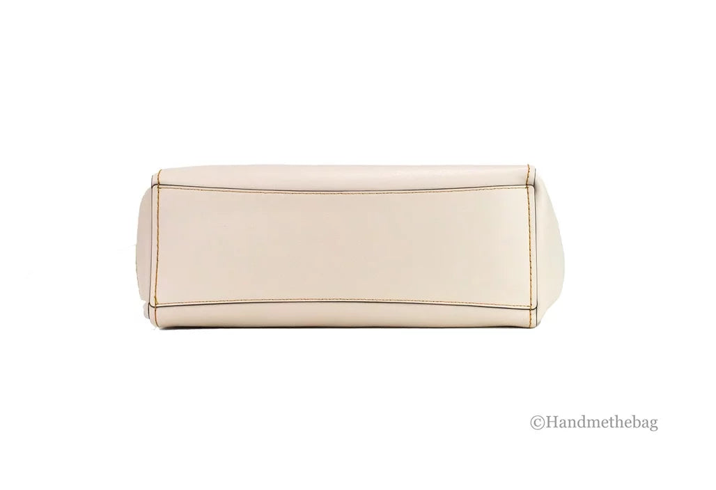 Coach Leather Derby Pebbled Bag Shoulder Purse Chalk (58660) Tote Handbag