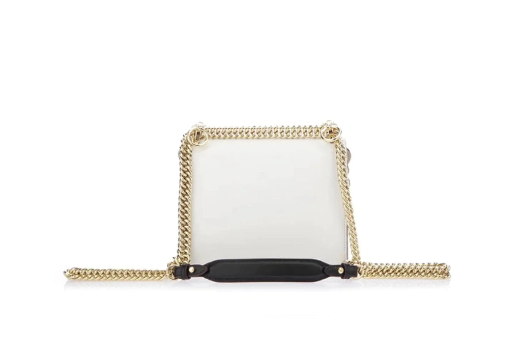 Flowers Leather Multi Kan Color Chain Fendi New White I Bag