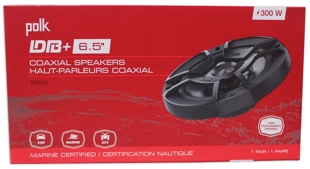 1998-2013 Harley Davidson Touring 6.5" 300W Polk Audio Speakers W/Adapter Plates