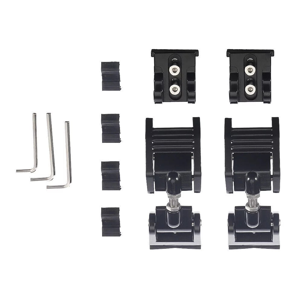 Jahy2Tech Jeep 2 Latch Catch Protection Black Front Hood - of Wrangler Increased Set Lock 07-18 JK for Vehicle