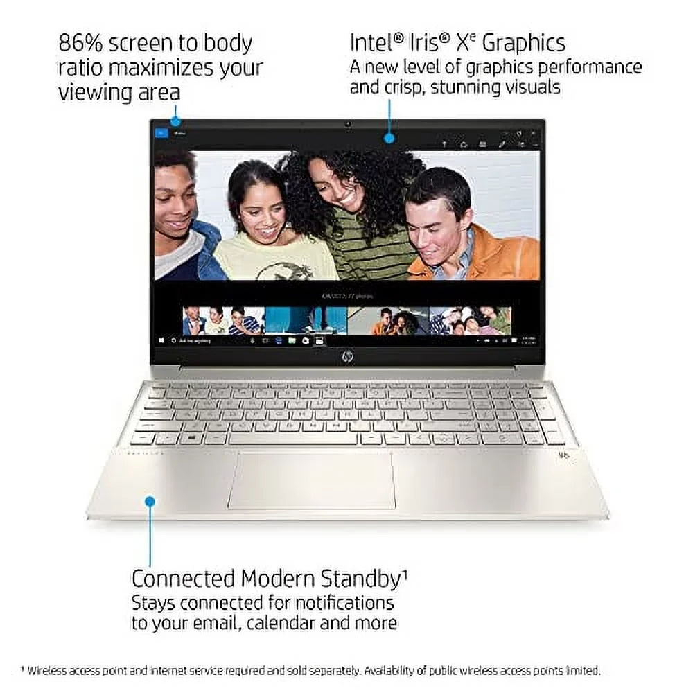 2022 Hp Pavilion 15.6" Fhd Touchscreen Laptop 11Th Model 4-Core Intel I5-1135G7 32Gb Ddr4 2Tb Nvme Ssd Iris Xe Graphics Hdmi Webcam Wifi-6 Bluetooth Backlit Keyboard Windows 11 Home W/ 32Gb Usb