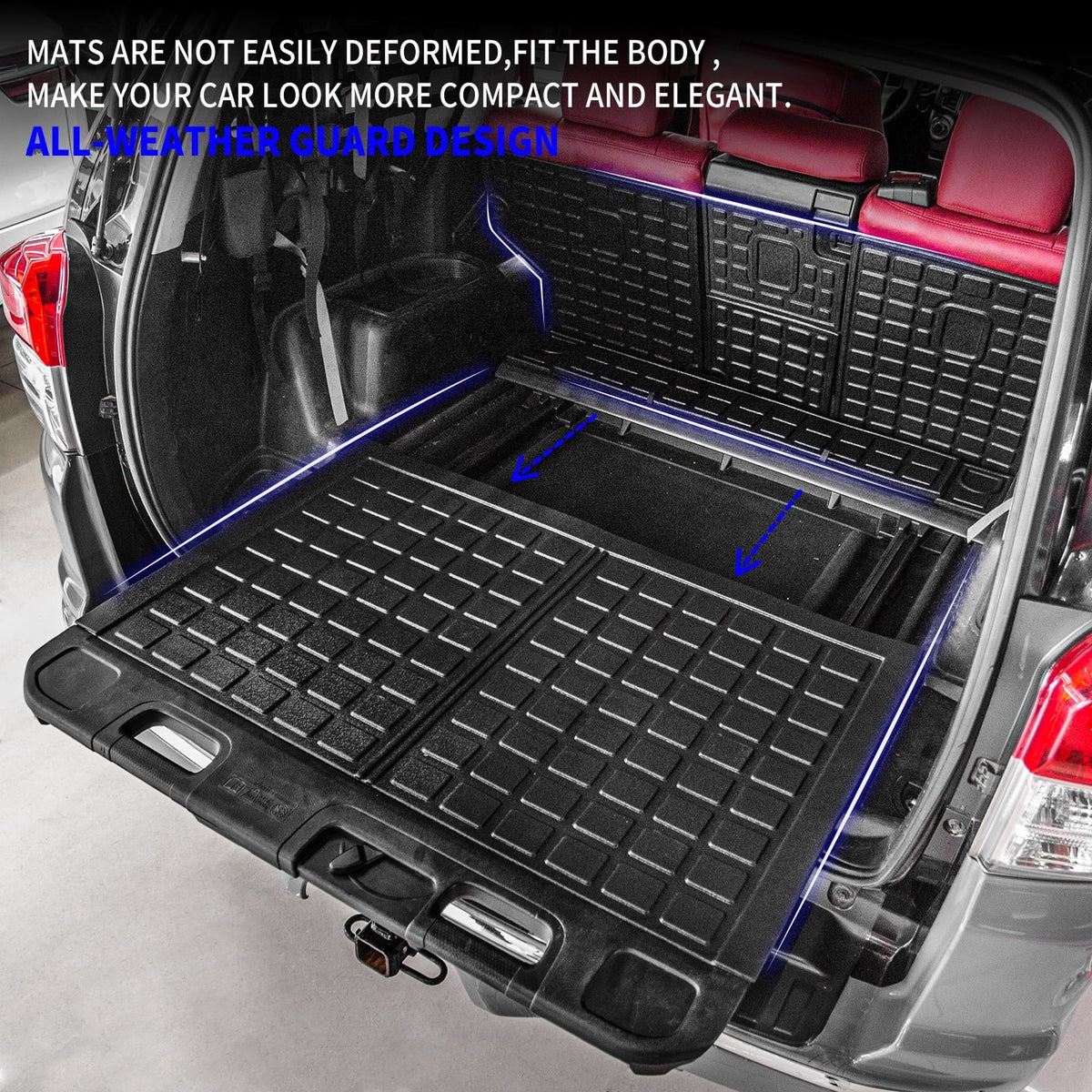 Trunk Fit 4Runner Mat Runner 5 Seats 4 Tray) Sliding 2010-2023 (Fit with Accessories