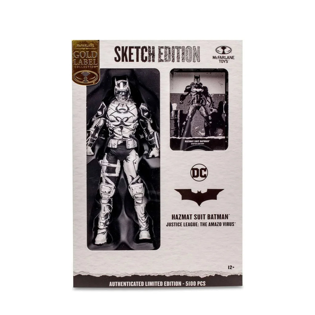 (Sketch McFarlane Edition, Figure Virus) Collection DC Amazo Label League: Batman Gold Suit The Action Justice Hazmat
