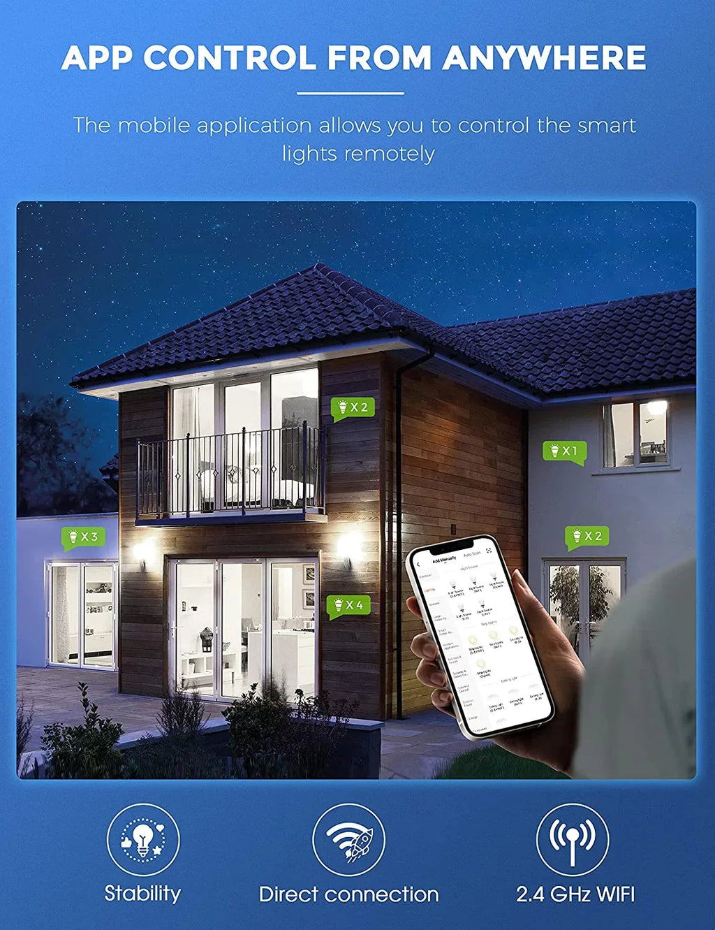 LED 5000K, Dimmable, 9W 60W, A19 Smart Home Bulb Pack Daylight Bulb YANSUN Work with Alexa, Siri,WiFi 850LM,4 Light &