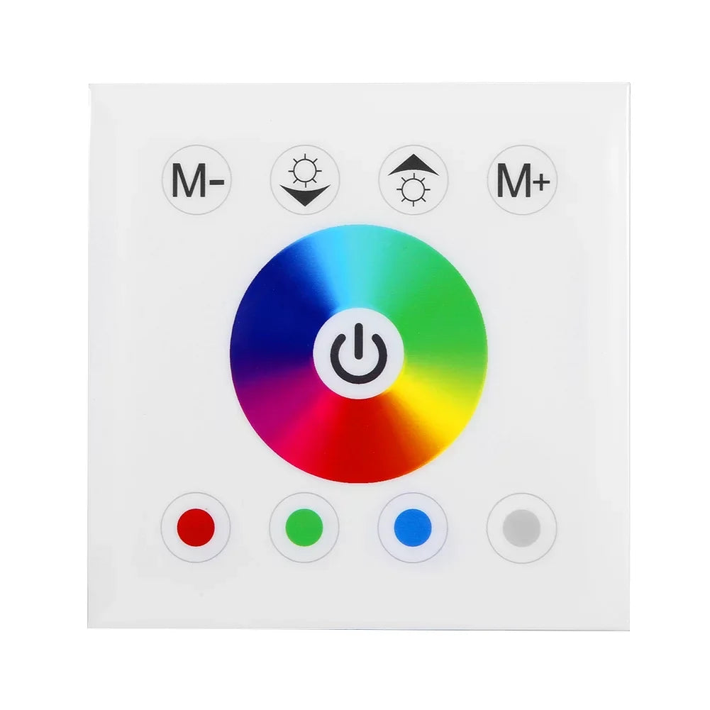 Wall RGBW Panel Touch Wincal Touch LED Strip LED Colorful Dimmer Controller Controller, Light(Black/White) Mounted Switch Touch for Wall-Mounted Panel Panel,
