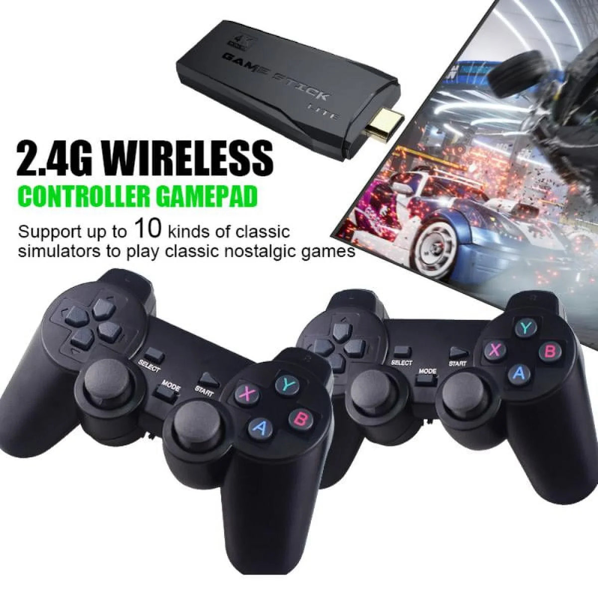 Gaming Retro Game 20000 Double 4K PS1/GBA/MD Family 64G Video 2.4G Consoles Wireless Microea For Controller Classic Gamepads TV Games