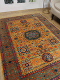 Aria Lemuel Gold/Green Rug, 5'7" X 7'8"