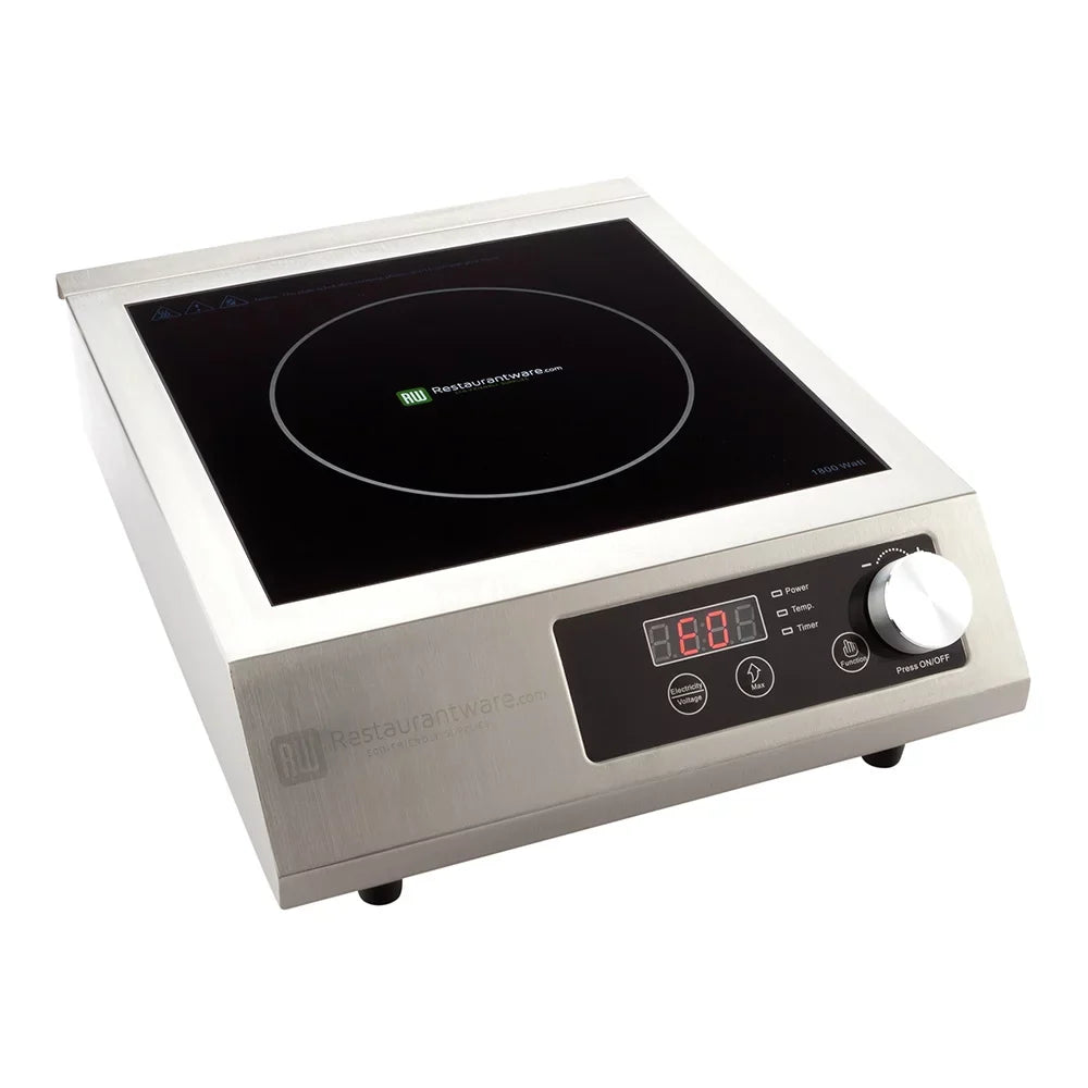 Watts - x 3/4" - box Cooktop Stainless Induction - Square 120V 18 1/2" 1/2" Steel count x 5 1 1800 Heavy-Duty 14 ,