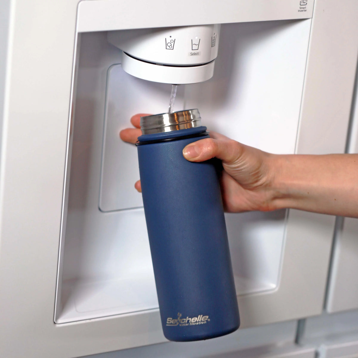Sealed 26oz liquid Filter - liquid Blue) Seychelle - Double liquid Bottle - Steel Insulated - (Metallic Filter Vacuum Walled Bottle Stainless Alkaline