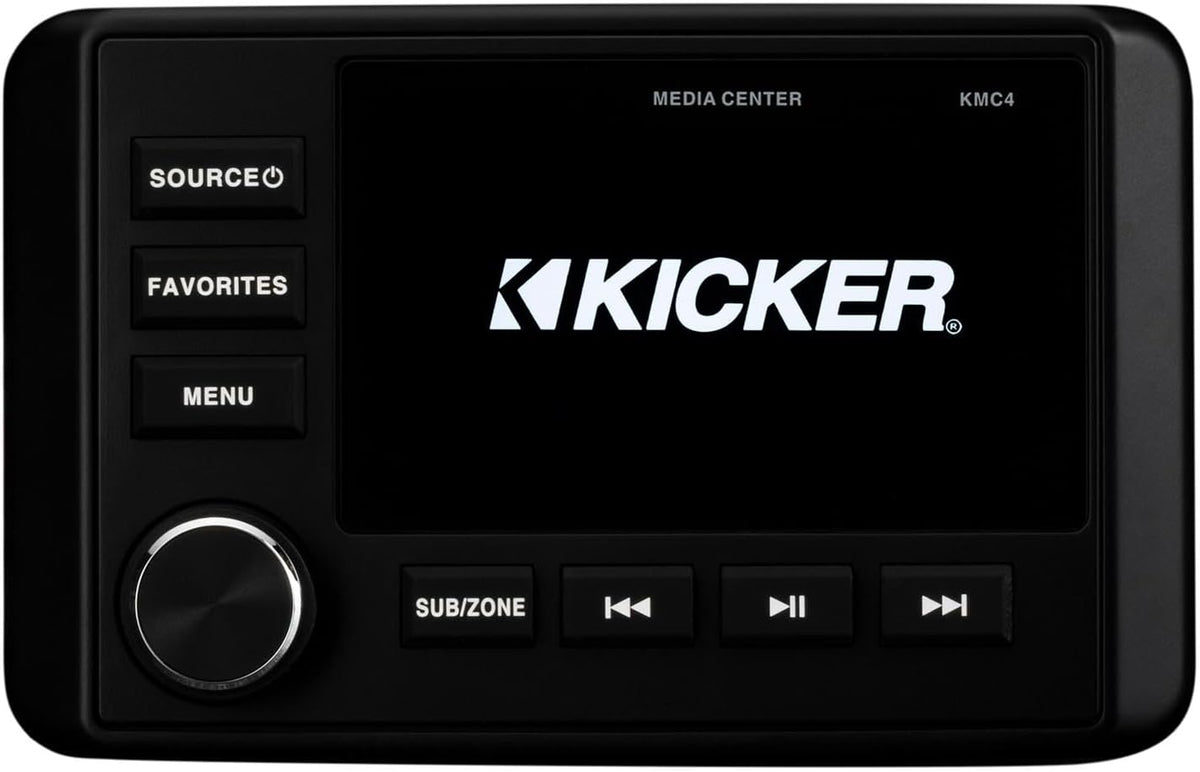 KICKER Premium Marine Audio Upgrade Kit for Bennington Pontoon Boats â 6.5" (4) LED Speakers, Bluetooth Source Package â Premium Sound Upgrade