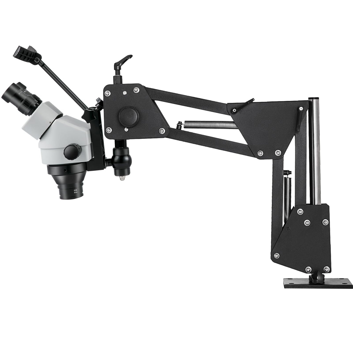 VEVOR Multi-Directional Microscope with Spring Bracket, Micro Jewelry Inlaid Stand, with Integrated USB Ring LED Light, 7X-45X Magnification Jewelry Microscope, Jewelers Microscope for Jewelry Inlay