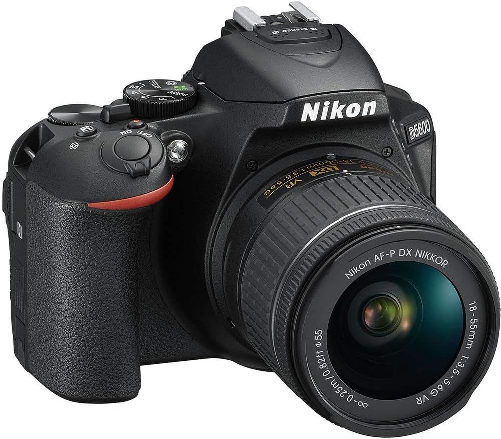 Nikon D5600 DSLR Camera with 18-55mm Lens (1576) & Microphone Bundle
