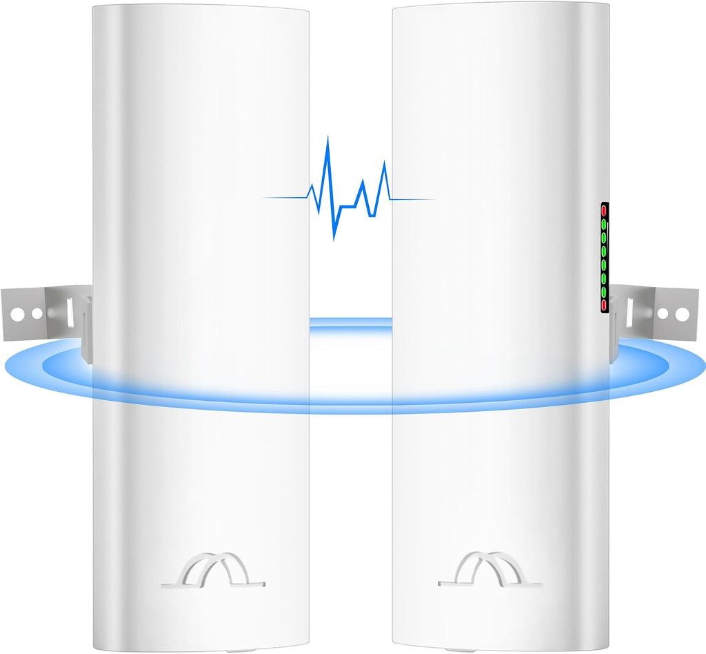 Outdoor Wireless Bridge 5.8G, 2-Pack Point to Point CPE with 12dBi Antenna