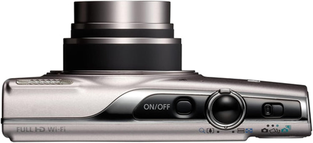 Canon PowerShot IXY 650 (ELPH 360) HS Digital Camera (Silver)+ 64GB Memory + Stabilizing Grip + Software Pack +More (Renewed)