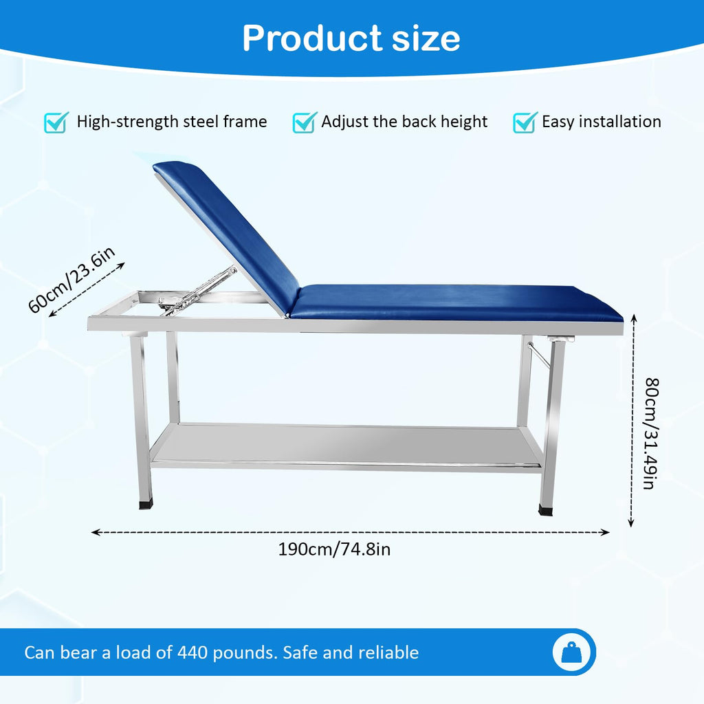 Adjustable Exam Tableï¼Doctor Bed with Folding Legs is Stable and Durableï¼Folding Medical Exam Table Holds 500 lbs for Clinical Examination ãMassage ãSpa BedsãBeauty
