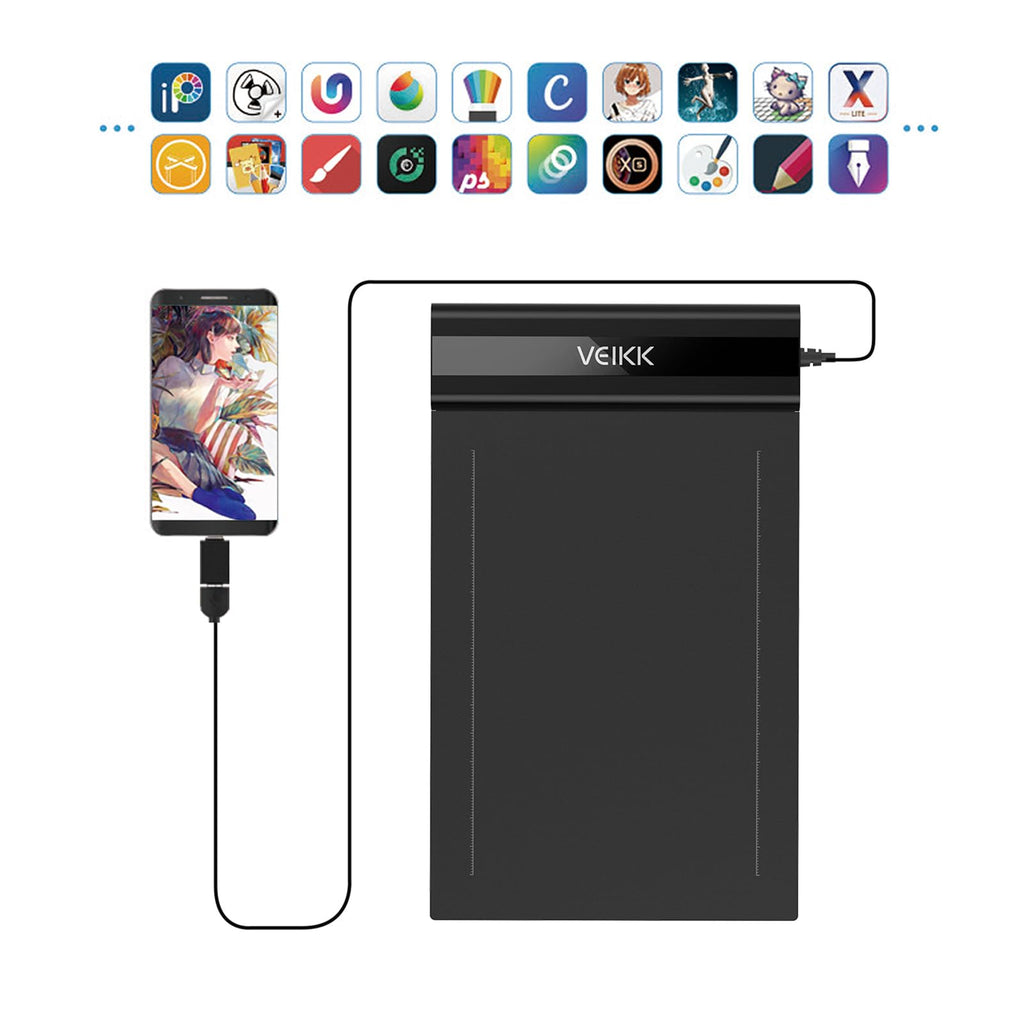 VEIKK VK430 Drawing Tablet 4x3 inch OSU Tablet,8192 Levels Pen Pressure