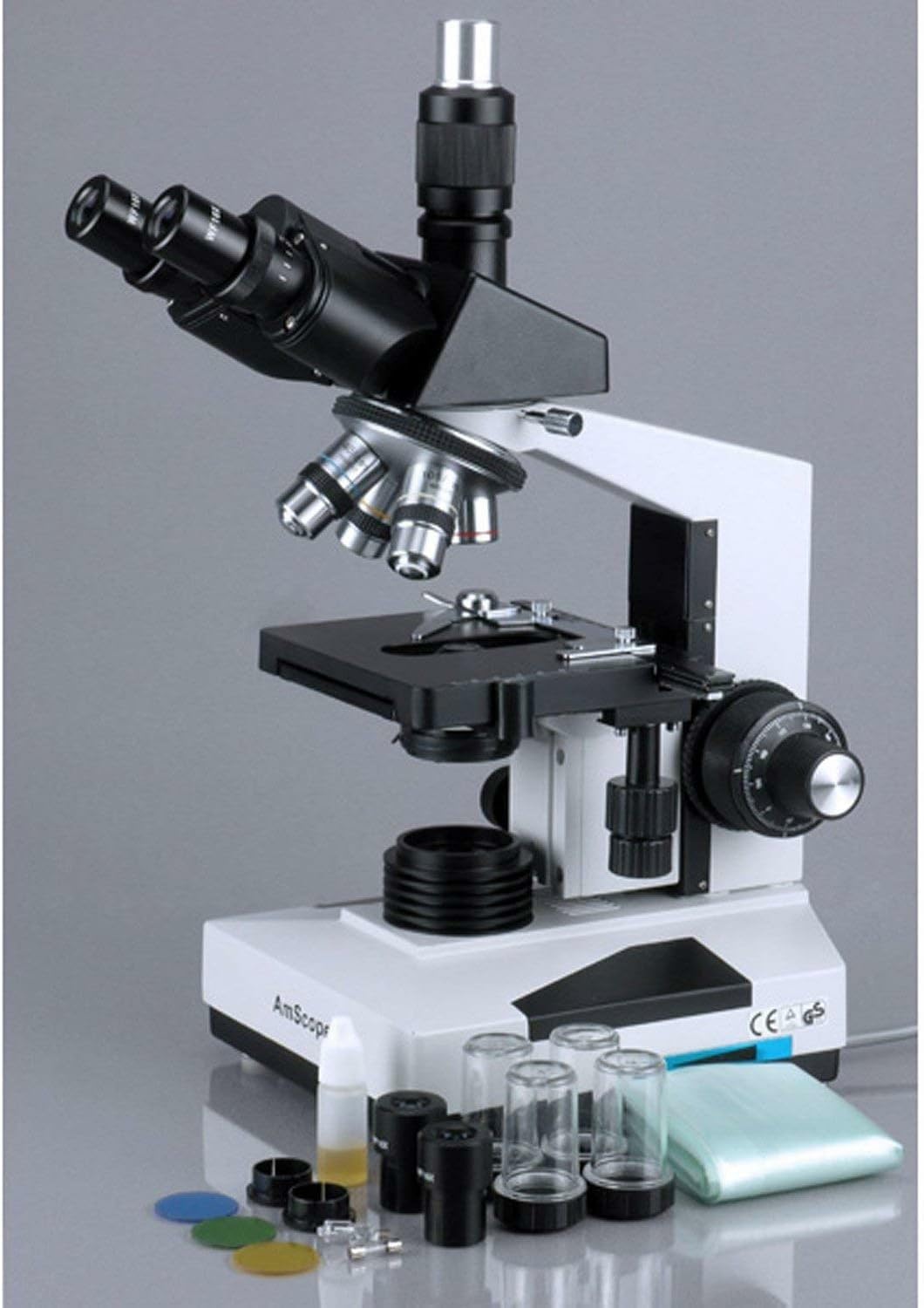 AmScope T490A-PCS Compound Trinocular Microscope, WF10x and WF16x