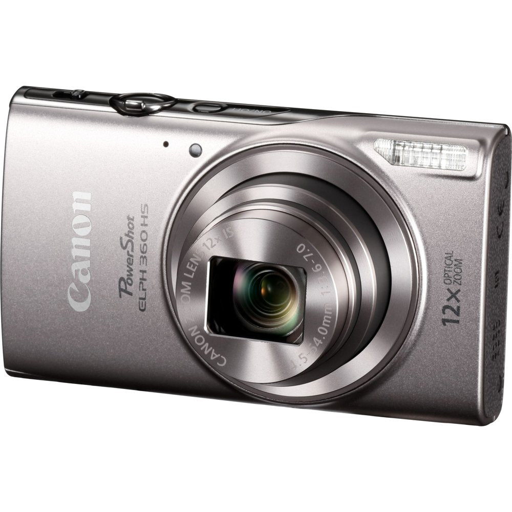 Canon PowerShot ELPH 360 Digital Camera w/ 12x Optical Zoom and Image Stabilization - Wi-Fi & NFC Enabled (Black)