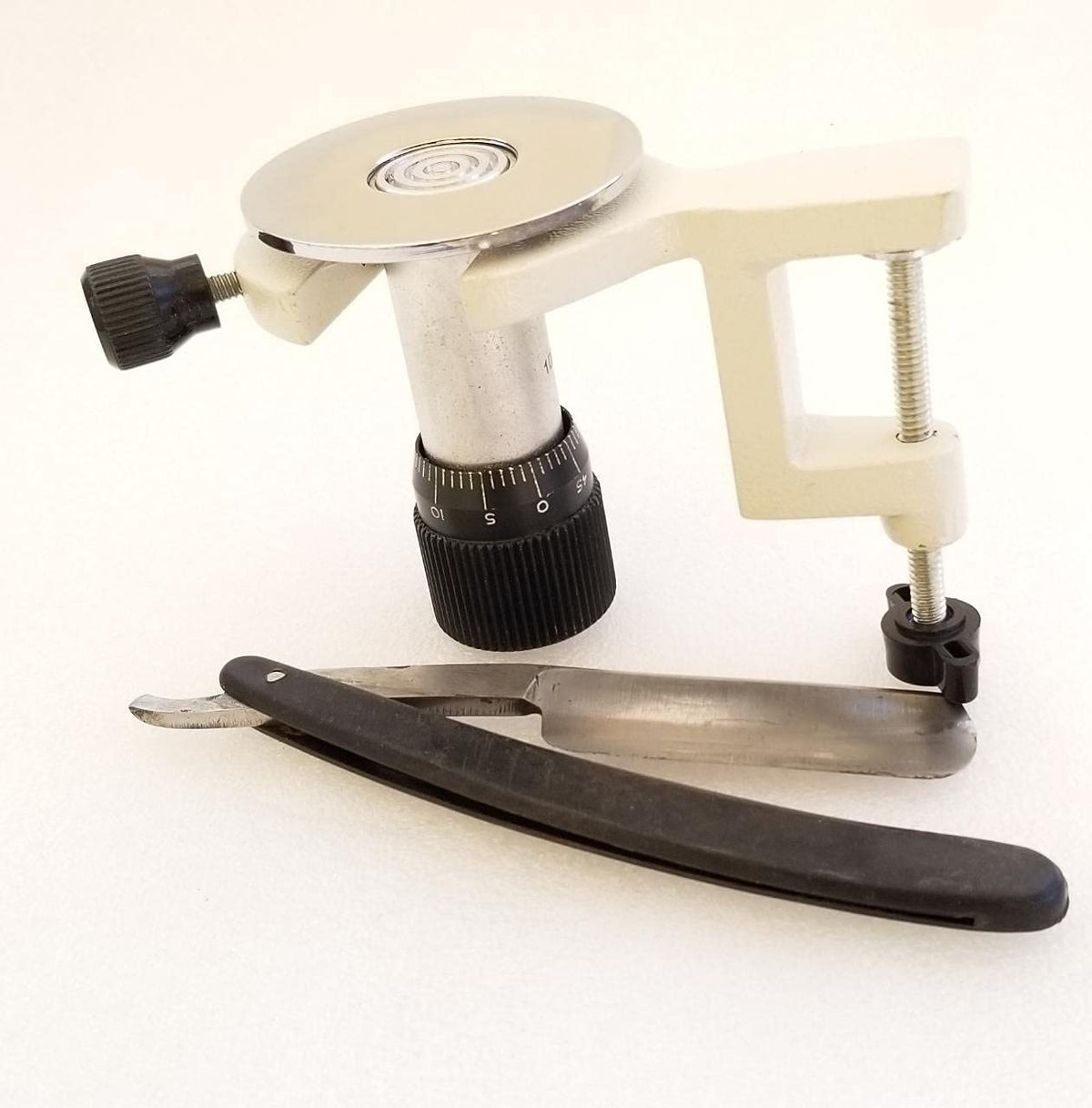 Crabby Hand & Table Plant Microtome with Plano Concave Knife Clamp