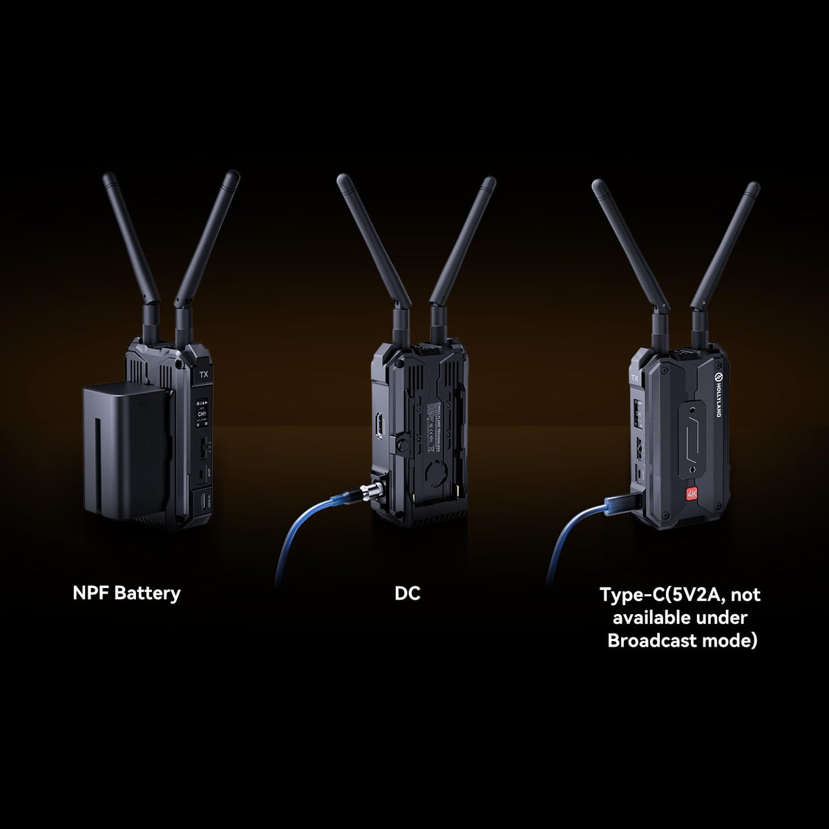Hollyland Pyro H Wireless HDMI Video Transmission System, Dual-Band 4K30/1080p60 1300ft Los Range 60ms Latency, Up to 4 Receiver, Smart Channel Scan, UVC Live Stream (1TX+1RX)