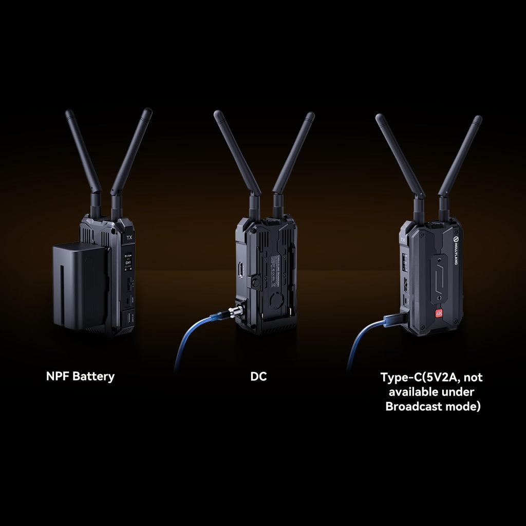 Hollyland Pyro H Wireless HDMI Video Transmission System, Dual-Band 4K30/1080p60 1300ft Los Range 60ms Latency, Up to 4 Receiver, Smart Channel Scan, UVC Live Stream (1TX+1RX)
