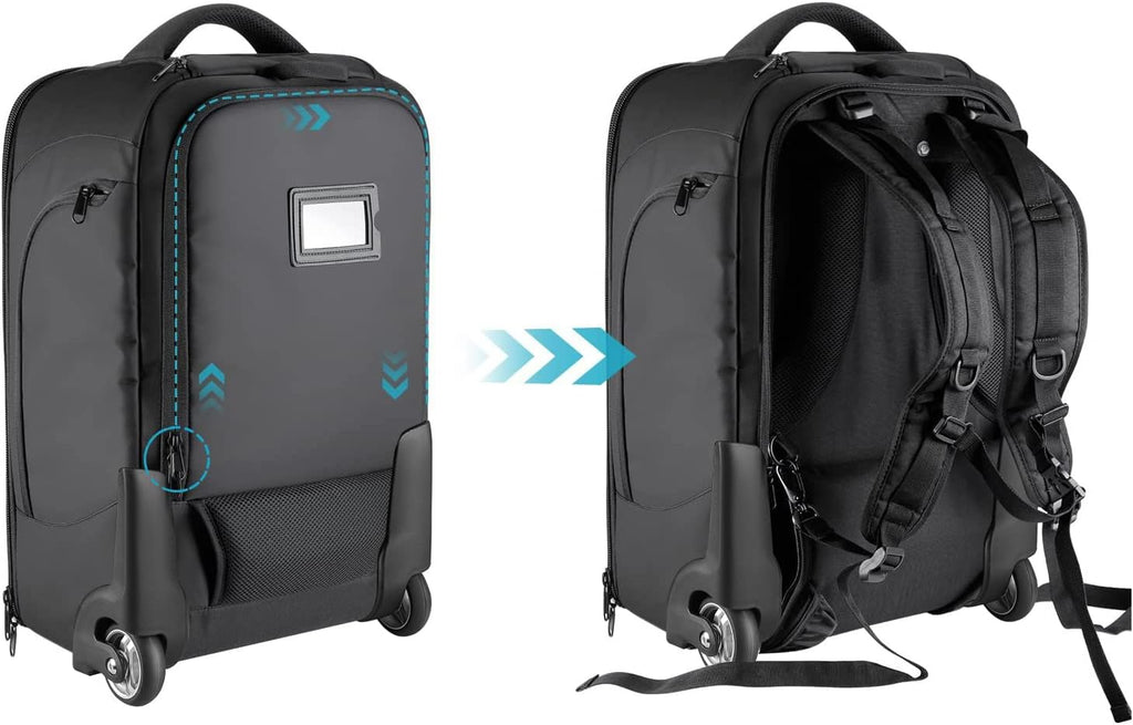 NEEWER Convertible Rolling Camera Backpack for SLR/DSLR and Accessories