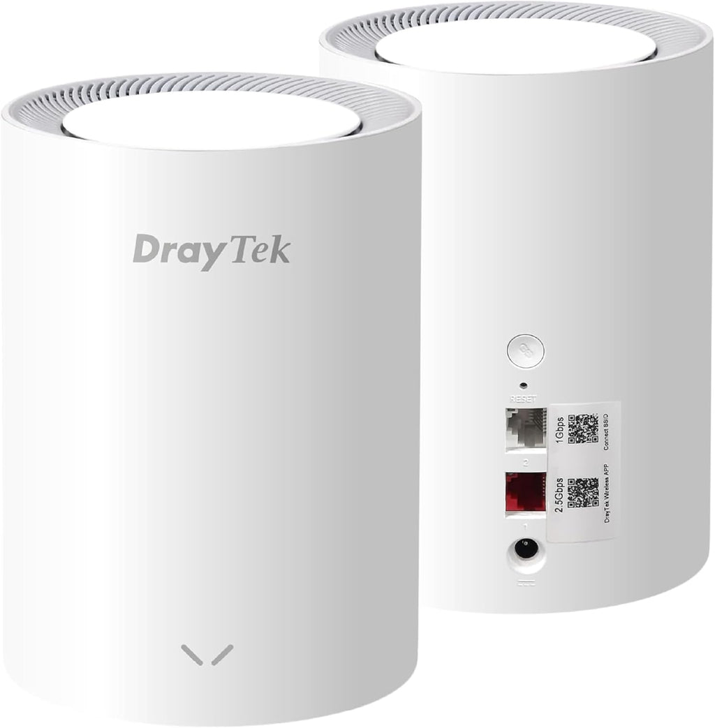 DrayTek Vigor AP805 Mesh AX3000 Wireless Access Point, 2.5GbE Uplink, additional 1GbE for Wired Connectivity, Cylinder Form-Factor