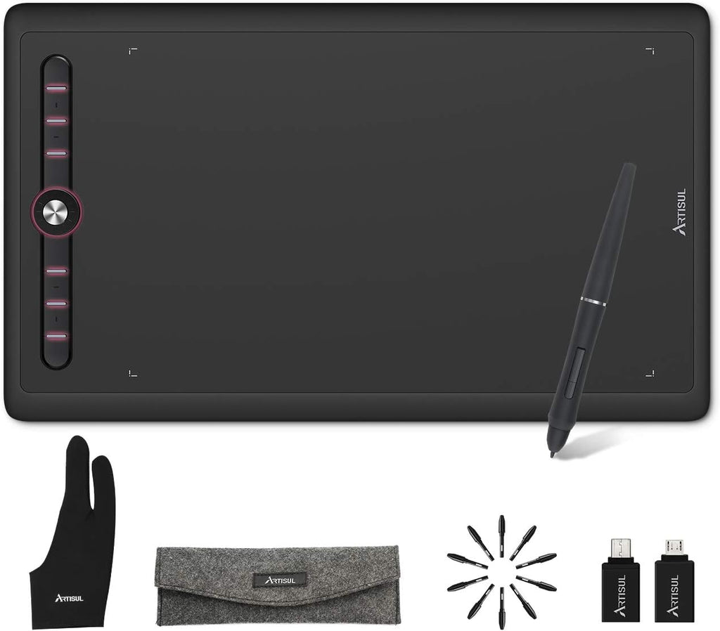 Drawing Tablet Artisul M0610Pro 10x6 Inch, Tilt Support, Scroll Wheel