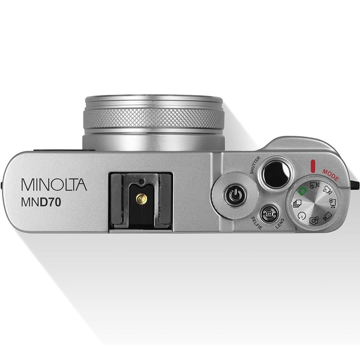 Minolta MND70 Retro 48MP Wi-Fi 5K Ultra HD Dual Lens Digital Camera - Gold/Brown