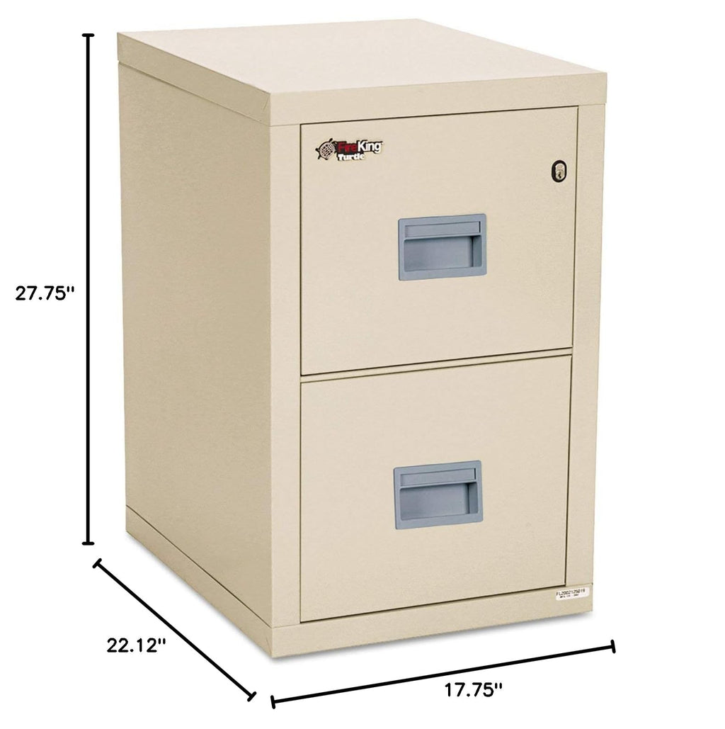 FireKing Turtle Vertical 4 Drawer Fire Rated File Cabinet, Platinum