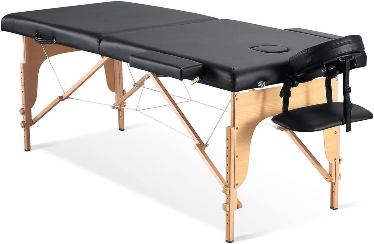 BestMassage Massage Bed Portable Folding Massage Table 24" Wide,Black